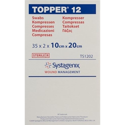 Topper 12 Nw Kompressen 10x20cm Steril 15 Beutel 5 Stück buy online