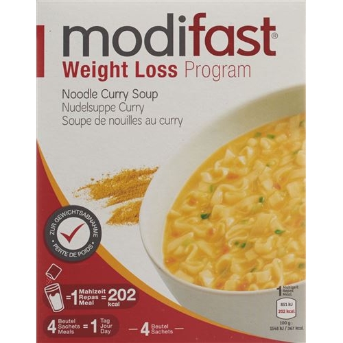 Modifast Programme noodle soup curry (new) 4x 55g buy online