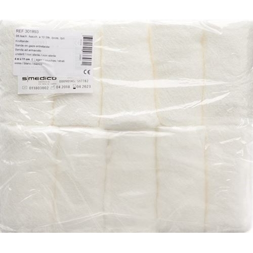 Kruellbinde Schlingengaze 11cmx4m Weiss 10 Stück buy online