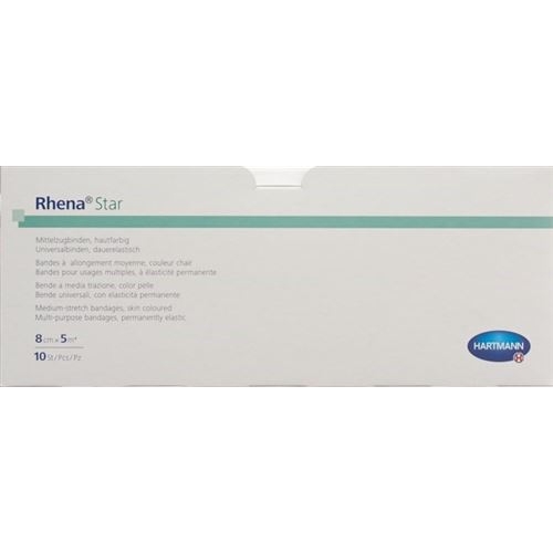 Rhena Star Elastisch Binden 8cmx5m Hautfarbig Offen 10 Stück buy online