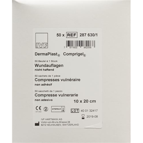 Dermaplast Comprigel Wound Dressings Sterile 10x20cm 50 Bags buy online