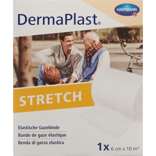 Dermaplast Stretch Gazebinde 6cmx10m Weiss buy online