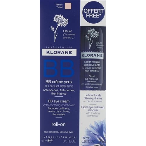 Klorane Bleuet Augencreme Roll-On 15ml + Lotion buy online