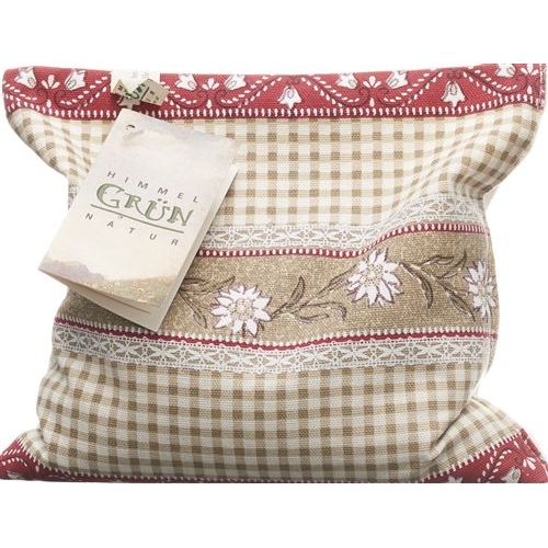 Sky green rapeseed cushion 20x20cm Edelweiss check buy online