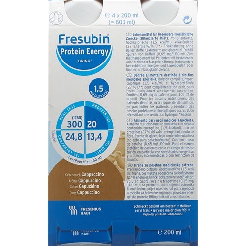 Fresubin Protein Ener Drink Cappu 4 Flatcap 200ml buy online