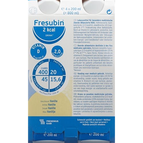 Fresubin 2 Kcal Drink Vanille Neu 4 Flatcap 200ml buy online