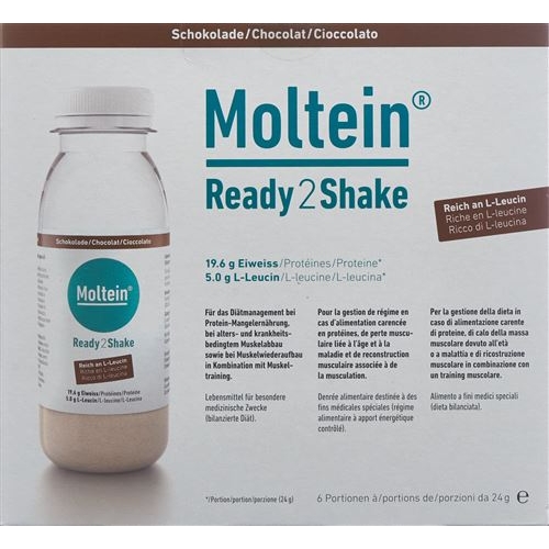 Moltein Ready2shake Schokolade 6 Flasche 24g buy online