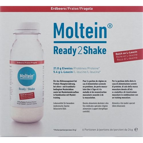 Moltein Ready2shake Erdbeere 6 Flasche 24g buy online