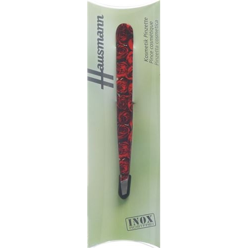 Hausmann Tweezers Slanting Roses Red Design Roses buy online