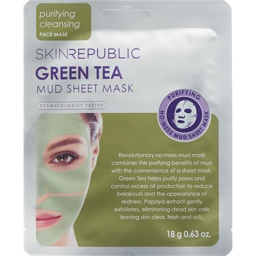 Skin Republic Green Tea Mud Sheet Face Mask Beutel buy online