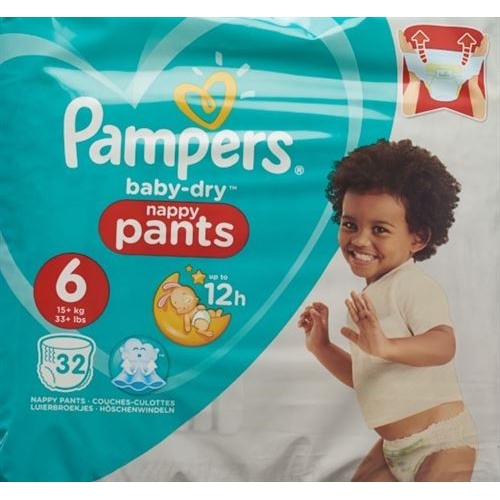 Pampers Baby Dry Pants Grösse 6 15+kg Ex La Spa 33 Stück buy online