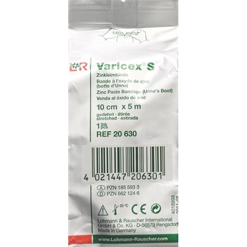 Varicex S Zinkleimbinde 10cmx5m 10 Stück buy online