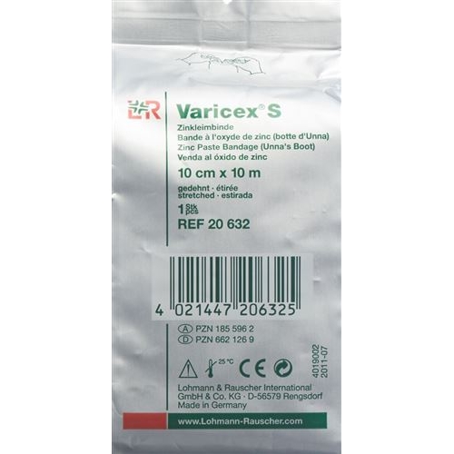 Varicex S Zinkleimbinde 10cmx10m 10 Stück buy online