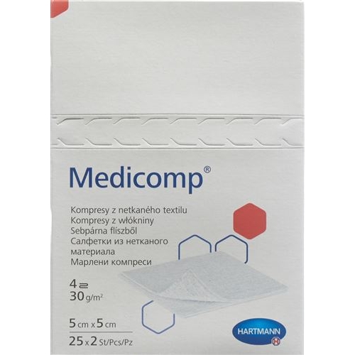 Medicomp Vlieskompressen 5x5cm Steril 25 Beutel 2 Stück buy online