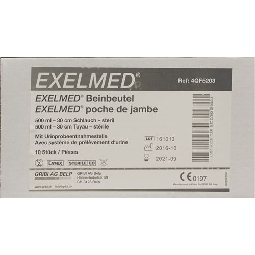 Exelmed Set 10x Beinbeut 500ml 30cm +1 Paa Halteba buy online