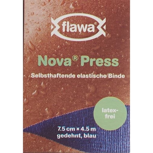 Flawa Novapress fleece bandage 7.5cmx4.5m blue latex-free buy online