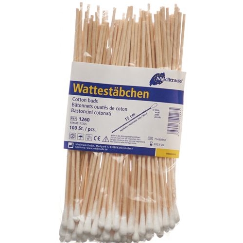 Meditrade Wattestäbchen Klein 15cm Holz 100 Stück buy online