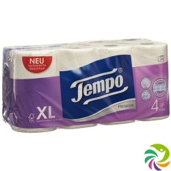 Tempo Prem Toilettenpapier Weiss 4-lagig 110bl 9 Stück