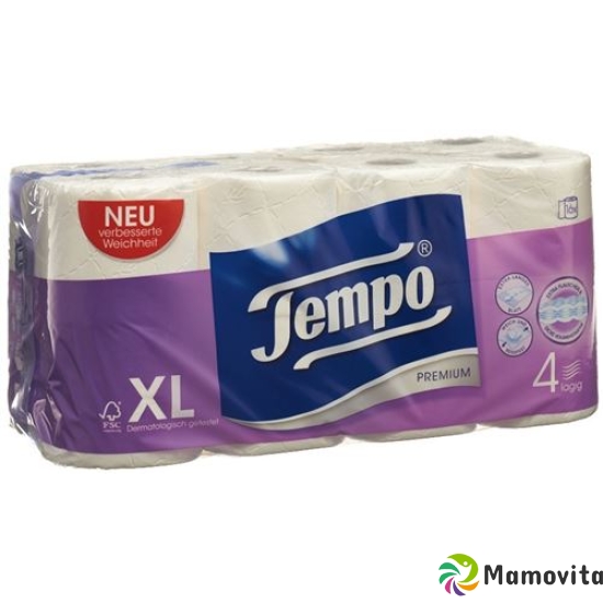 Tempo Prem Toilettenpapier Weiss 4-lagig 110bl 9 Stück buy online