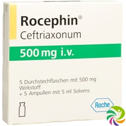 Rocephin 500mg i.v. C Solv Durchstechflasche 5 Stück