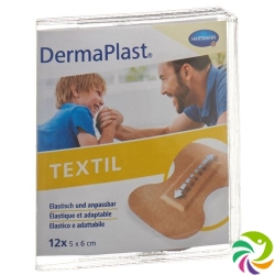 Dermaplast Textil Fingertip Plasters 5x6cm 12 Pieces