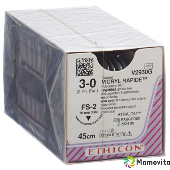 Vicryl Rapid 45cm Ungefaerbt 3-0 Fs-2 36 Stück buy online