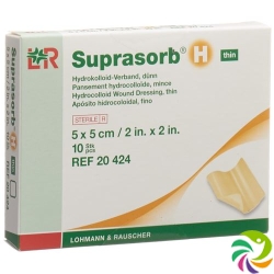 Suprasorb H Duenn 5x5cm 10 Stück