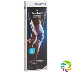 GenuTrain Aktivbandage Knie mit Silikonrand Grösse 5 Titan