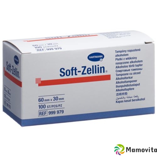 Soft Zellin Alkoholtupfer 60x30mm Steril 100 Stück buy online