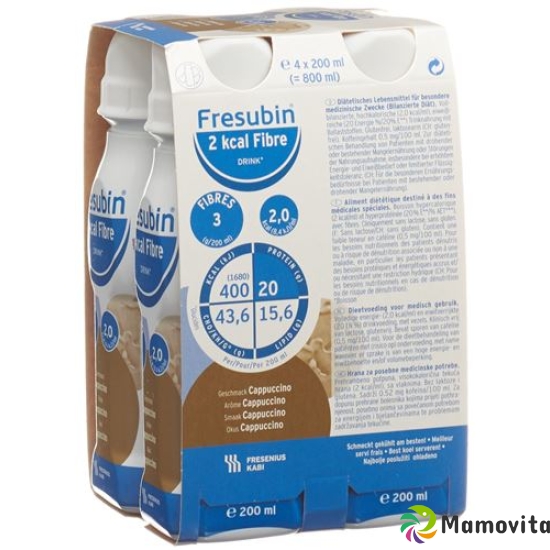 Fresubin 2kcal Fibre Drink Cappuccino 4x 200ml buy online