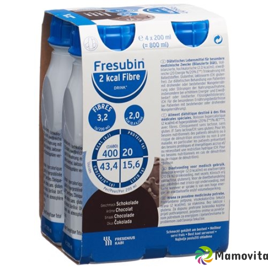 Fresubin 2kcal Fibre Drink Schokolade 4x 200ml buy online