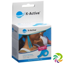 K-active Kinesio Tape 5cmx5m Blau Wasserabweisend 6 Stück