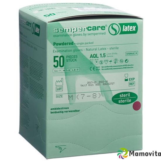 Sempercare Handschuhe M Latex Gepudert Steril 50 Stück buy online