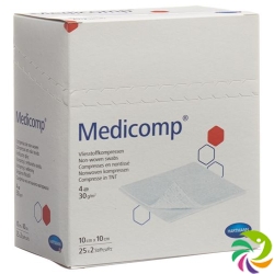 Medicomp Vlieskompressen 10x10cm 25 Beutel 2 Stück