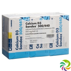 Calcium D3 Sandoz Pulver 500/440 90 Stück