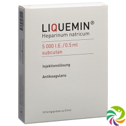 Liquemin 5000 E/0.5ml S.c. 25 Fertigspritzen 0.5ml