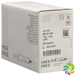 Once Einmalspritze Ins Luer ohne Nadel 100x 0.5ml