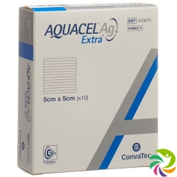 AQUACEL Ag + Extra compress 5x5cm 10 pcs