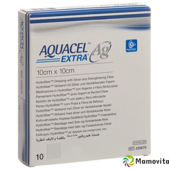 Aquacel Ag Extra Hydrofiber Verband 10x10cm 10 Stück buy online