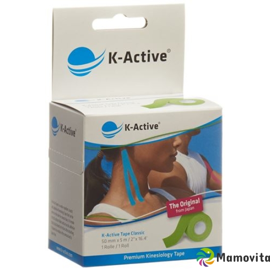 K-Active Kinesiology Tape Classic 5cmx5m green waterproof 6 pcs buy online