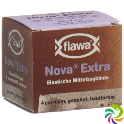 Flawa Nova Extra Short-Stretch Bandage 4cmx5m Skin-Coloured