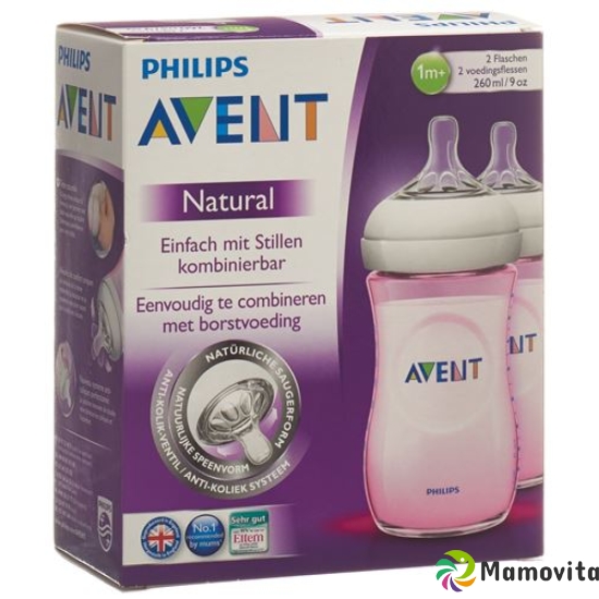 Avent Philips Naturnah bottle 2x260ml Duo pink buy online