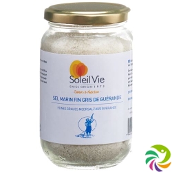 Soleil Vie sea salt gray fine Guérande Glass 300 g