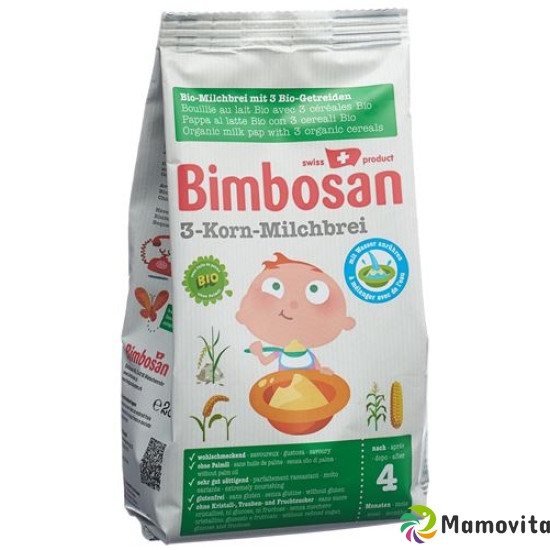 Bimbosan Organic 3-grain milk porridge 280 g buy online