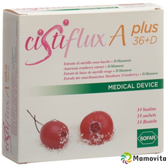 Cistiflux A36 + DMannose dietary supplement Cranberry 14 Btl 5 g buy online