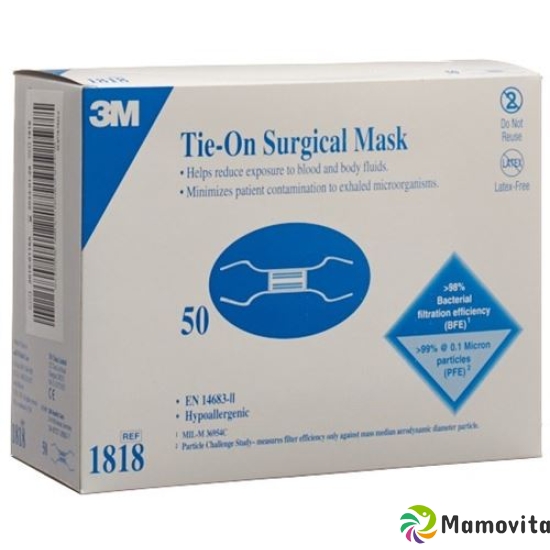 3M Op Maske Tie-on Comfort Blau 50 Stück buy online