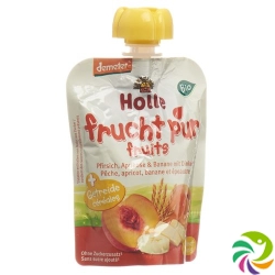 Holle Panda Peach - Pouchy peach apricot and banana with Spelled 100 g