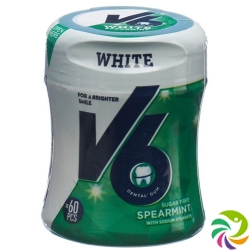 V6 White chewing gum Spearmint Ds 60 pcs