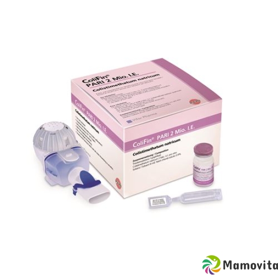 ColiFin PARI Inh PLV 2 million IU with solvent 56 dry matter. 60 ampoules NaCl 0.9%. 1 nebulizer Amp 56 pcs buy online