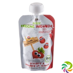 Naughty friends Quetschmus Yogurt Strawberry & Raspberry 100g